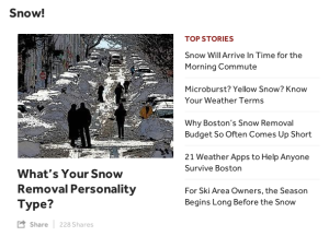 Once snow begins to fall, Boston loses its cool and freaks out.